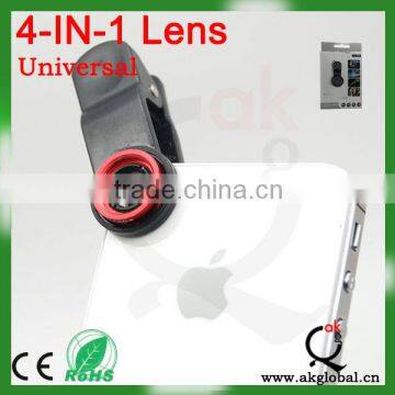 Mobile Phone lens 180 Degree FishEye + 0.67 x Wide Angle + Marco+CPL Polarized Lens 4 in 1