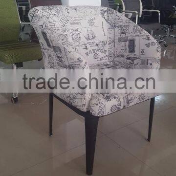 Coffee Shop Colorful Single Sofa Fabric Tub Chair photo-2