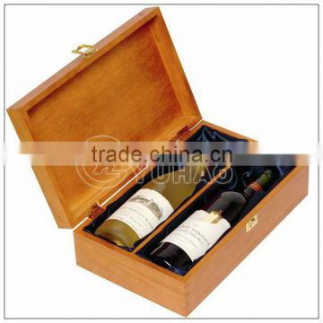 2012 Newest 2 Bottle Pine Wooden Carrying Wine Bottle Box