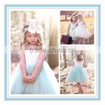 Fashion Ball Gown Sleeveless Sweetheart Color Tulle Lovely Short Custom Made Flower Girl Dresses/Gowns Patterns 2015(FTTP-FG04)