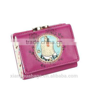 PU money leather purses and wallet