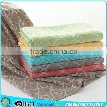 100% cotton bright colored bath towel yarn-dyed two color woven bath towel