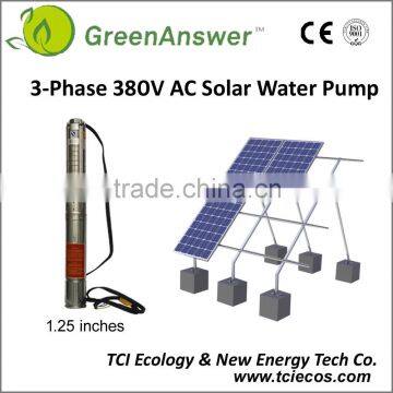 solar water pump for irrigation and human drinking from river/borehole