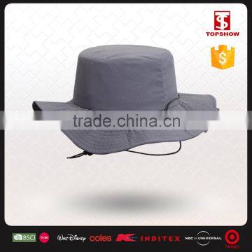 OEM Grey polyester wide brim fishing hats