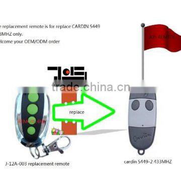 After market Cardin S449 2 button remote control keyfob transmitter ,CARDIN garage door remote,cardin remote