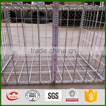 welded gabion box/galvanized stone cage/gabion retaining wall fence