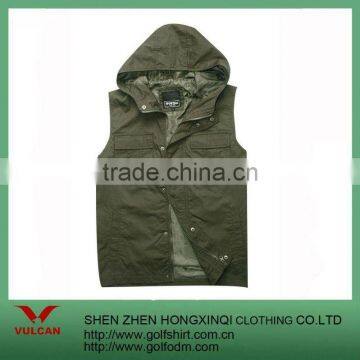 2012 Men's fashion vests with hood custom