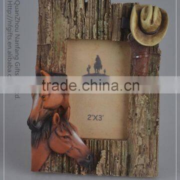 Cowboy Photo Frame Home Decoration wood finish