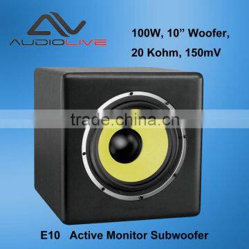 E10 10 inch 100W Active Monitor Subwoofer speaker