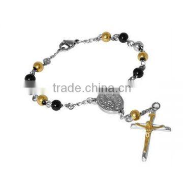 New arrival dongguan jewelry 316 stainless steel beads rosaries bracelet jewellery wholesale factory prices LB3229