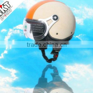 ECE leather open face helmet