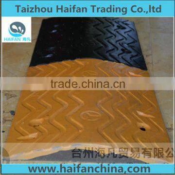 1000*350*40mmheavy strength rubber speed hump used on road for safety /High quality rubber speed hump used in Intersection