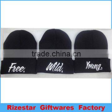 2015 Factory wholesale alibaba embrodiery acrylic custom beanie