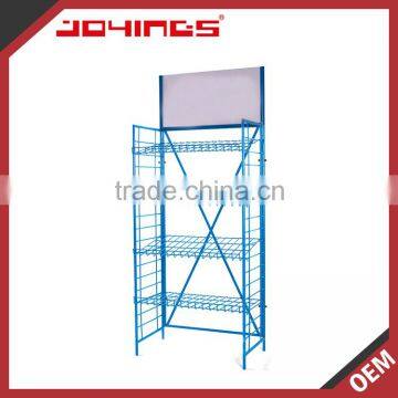 Single Side Floor Standing Retail Shoe Shelf Display