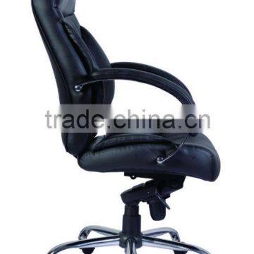 PU Leather Chromed Armrest and Base Buffalo Top Leather Office Chair AGS-6017-1 photo-3