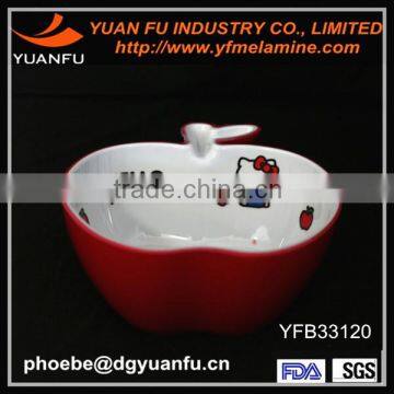 High quality melamine color apple shape bowl