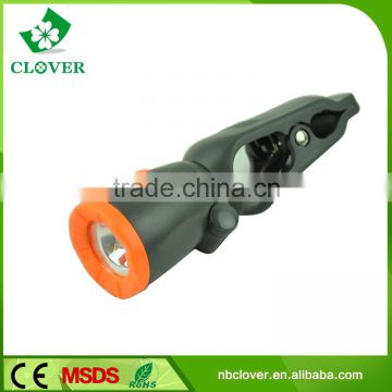 Super brightness high power plastic 1led mini led flashlight with clip