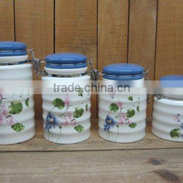 New Ceramic airtight jar with silicon gel