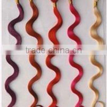 water wave nail-tip human hair extension/stick-tip human hair/hair products/hair extension