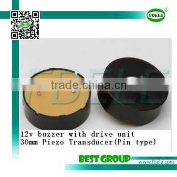 hot sell 12v 90DB 30mm buzzer with drive unit FBPT3010