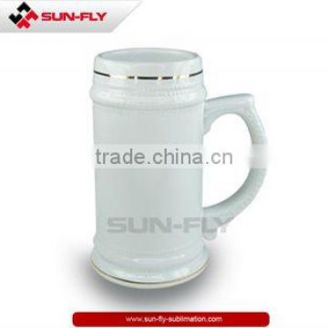 Sublimation Gold Rim Beer Mug (SFS-MG22A)