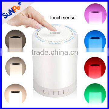 Color changing Smart Touch Lamp Bluetooth Speaker with LED Color Lights