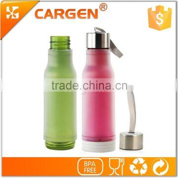 Practical Leisure Travel Plastic Frosted Sport Tea Bottle