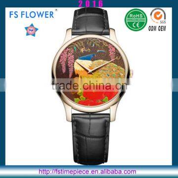 FS FLOWER - Luxury Quartz Watch Colorful Print Convas Men's Watch Class High Quality Made In China