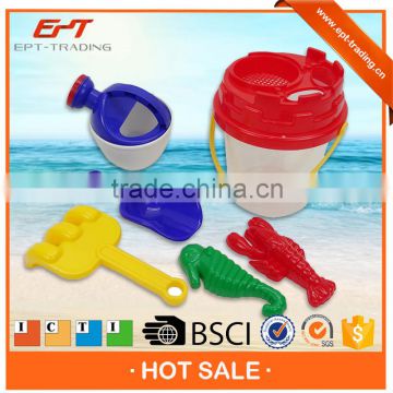 7PCS ABS material beach toy set bucket for kids