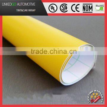 Car wrapping vinyl Film 1.52*30M Matte Yellow Vinyl Wrap Car Wrap Film