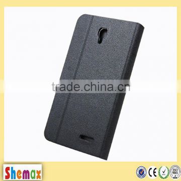 Hot-selling quality PU Mobile Phone flip leather Case for Alcatel one touch S3