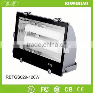 IP65 Shoebox Tempered Glass Lens 85-277V 120W Induction 220 Volt Portable Flood Light