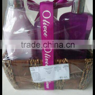 Grape Berry Fragrance Whitening Moisturizing Bath Set With Sea Grass Basket photo-4