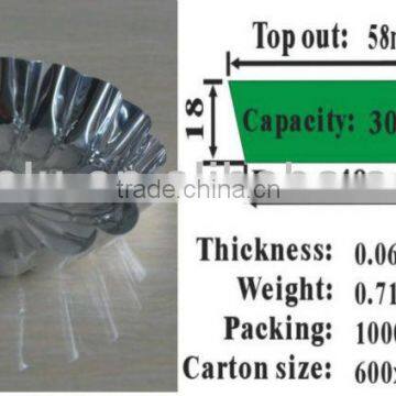 round shape Aluminum Foil cake cup /baking cup for egg tart B103