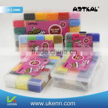 NO.1 ARTKAL 2.6mm perler beads 66, 600 pieces/box 36 colors DIY craft children toy