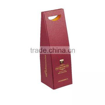 custom single wine packaging special paper box for factory