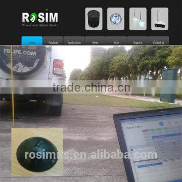 On-street car parking lot sensor management system with magnetic sensor