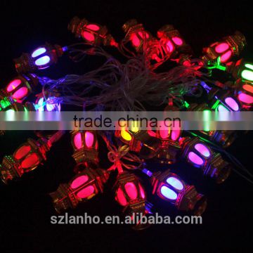 New 4m/20leds Hot AC110V~ 220V Chinese Lantern RGB Flashing Led String Christmas Lights