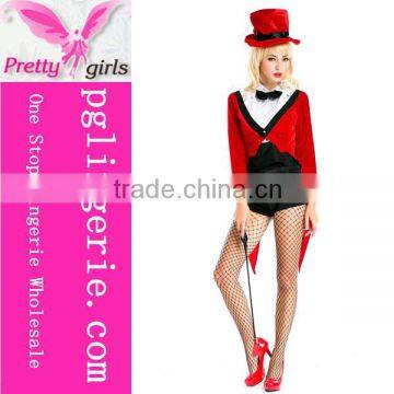 Hot sale Sexy Red Women Circus Clown Costume in Carnival