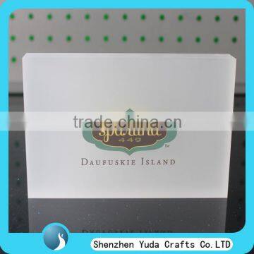 square printing logo custom white acrylic stamp block for brand wholesale