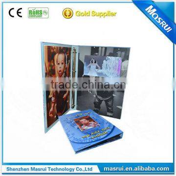 Hardboad Muti-page Print Video Brochure/video Book Each Page With Light Sensor Control Video Paly photo-2
