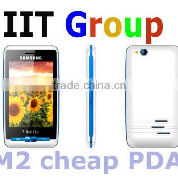 Cheap PDA M2 3.5 inch dual sim SC6531 low price touch phone GSM cheap quad band phone