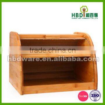 High Quality Large Bamboo Bread Box,bamboo Bread Bin for Sale