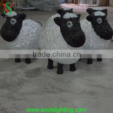 3D Motif Sheep Sculpture Light Christmas Amustment Park Decoration
