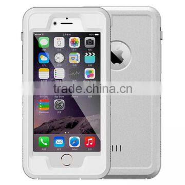 100% Seal Waterproof Phone Case for iPhone 6 6S White IP68 Mobile Housing
