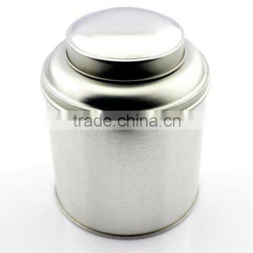 round shape airtight silver tin tea can wholesale