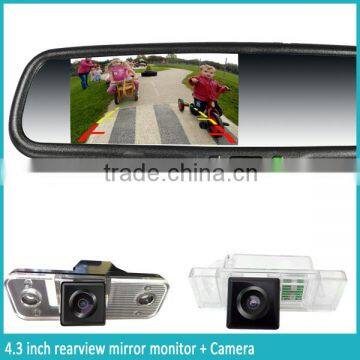 car thermometer and compass auto dimming rearview mirror with wireless rear view car camera for auto parts