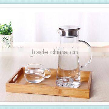 Borosilicate Double Wall Tea Glass Bottle Heat-resistant Double Wall Glass Pitcher With High Quality photo-3
