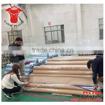 low price crystal pvc rolling plastic sheet film for mattress covering