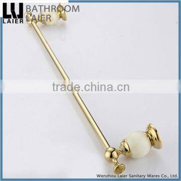 Huge Stock of Quality Brass And Stone Gold Finishing Bathroom Accessories Wall Mounted Single Towel Bar photo-3